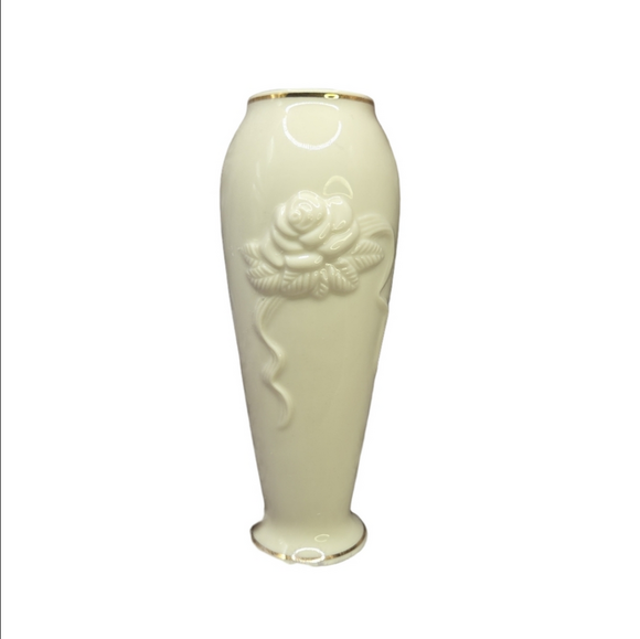 Lenox Other - Lenox Cream Ivory Porcelain Rose Vase Medium